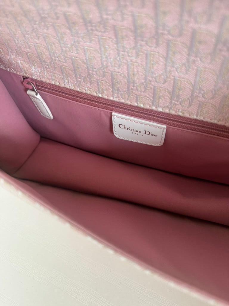 RARE Christian Dior Pink Monogram Pearl Shoulder Bag