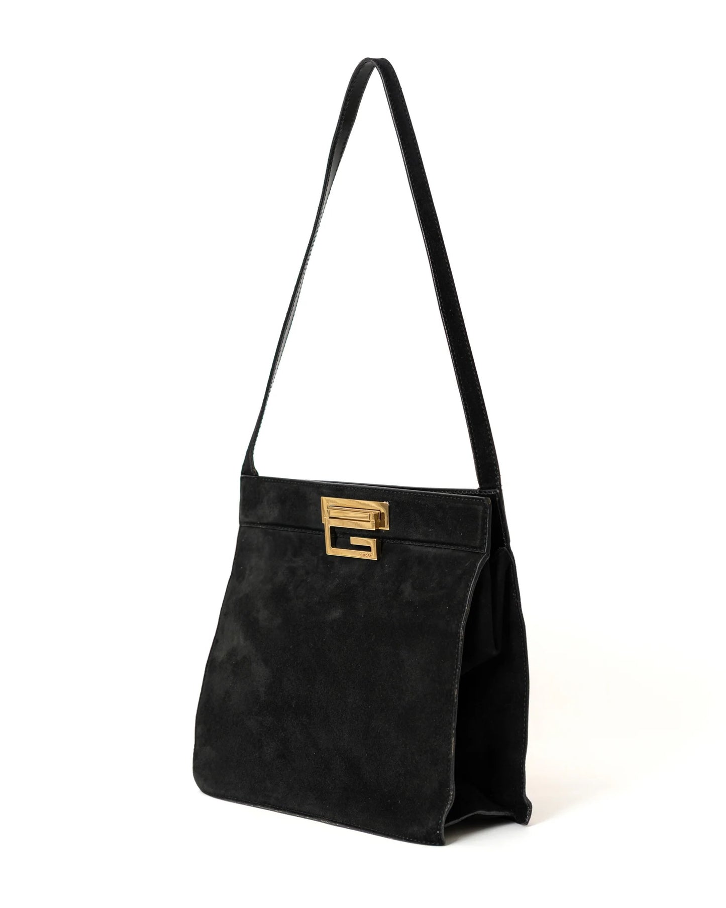 Gucci Black Suede Shoulder Bag