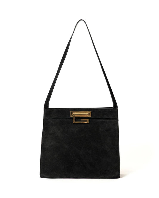 Gucci Black Suede Shoulder Bag