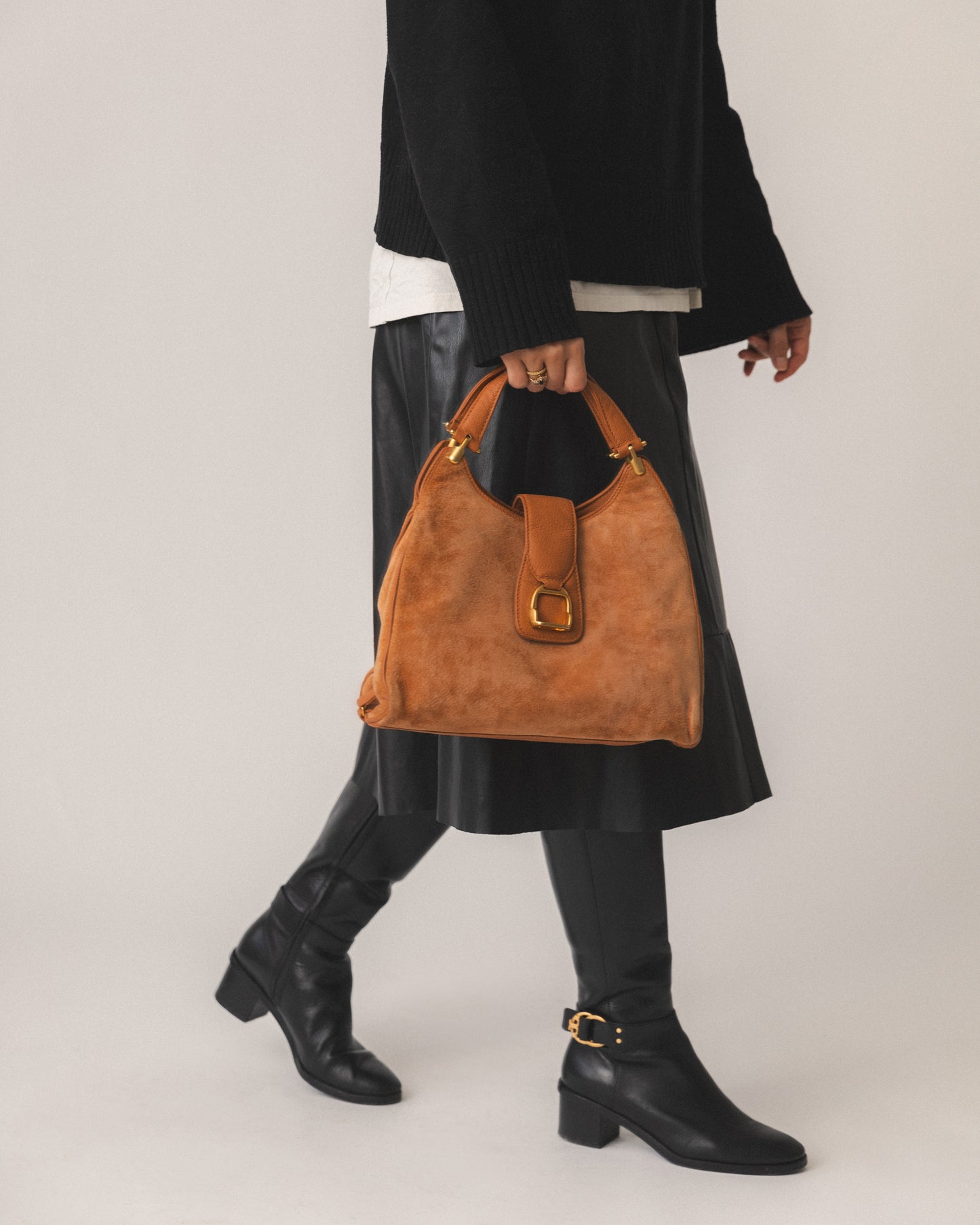Gucci Tan Suede Hobo Bag