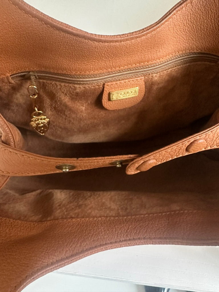 Gucci Tan Suede Hobo Bag