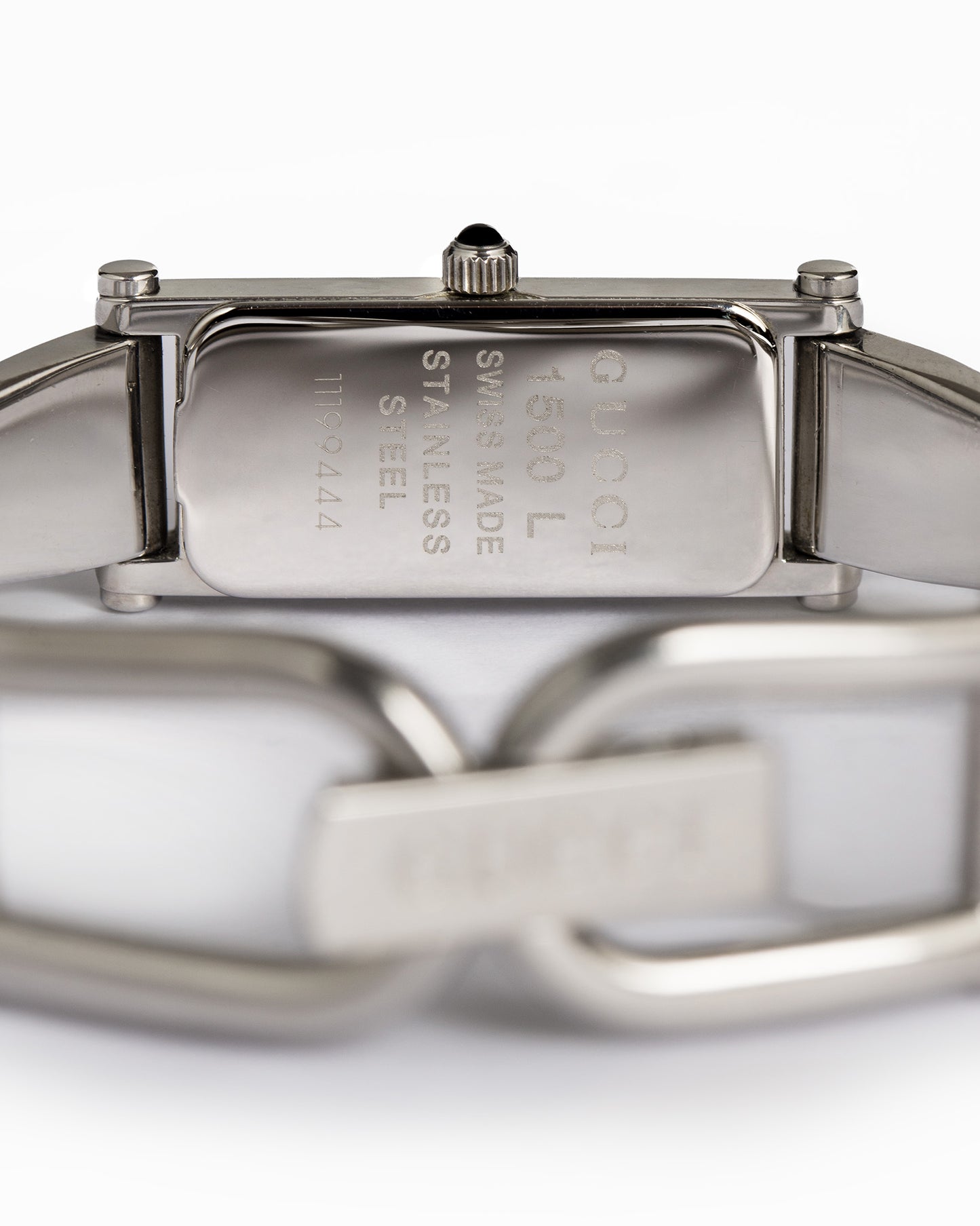 Gucci Silver 1500 Horsebit Pearl Watch