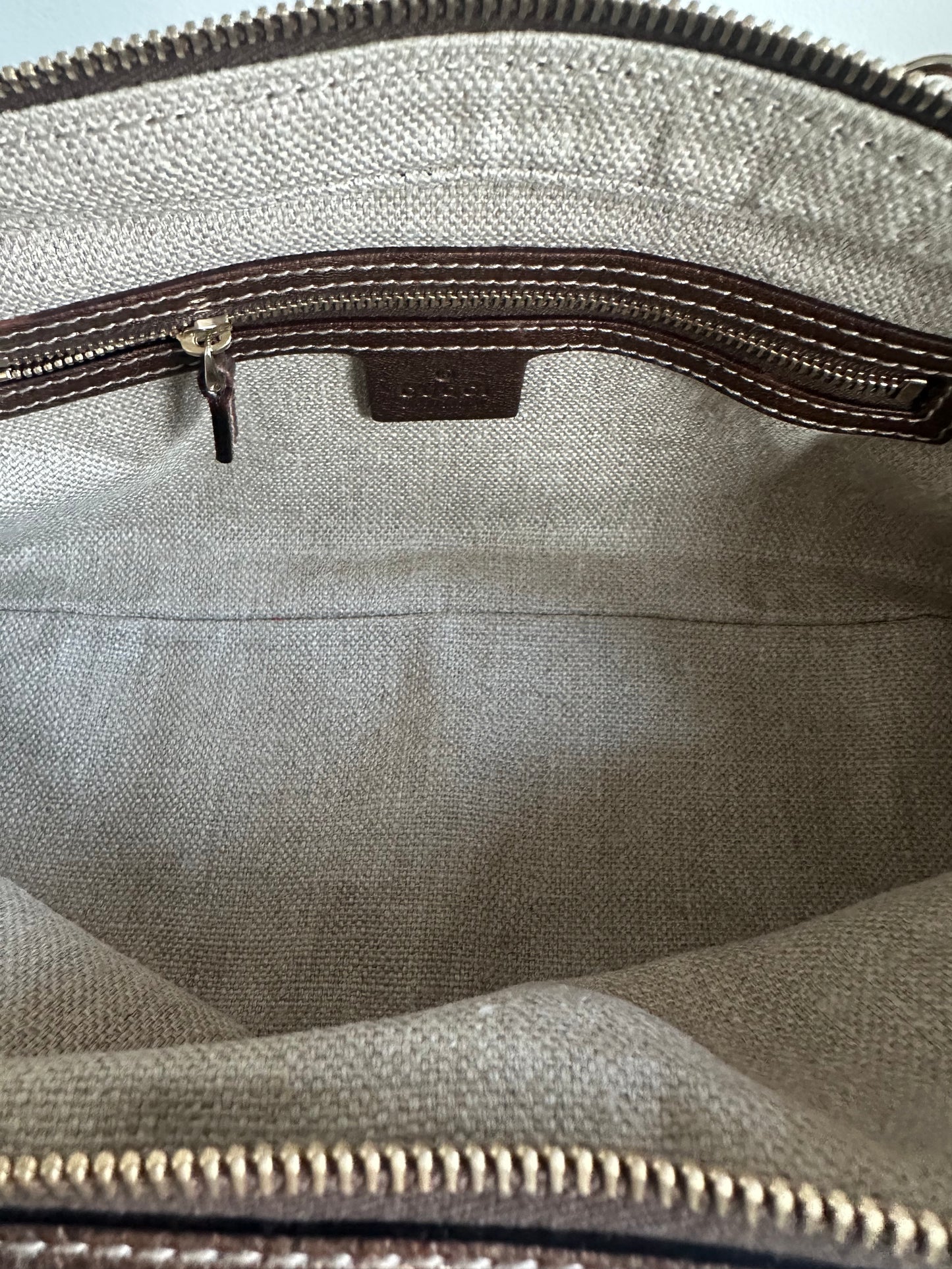 Gucci Leather Chain Bowler Bag