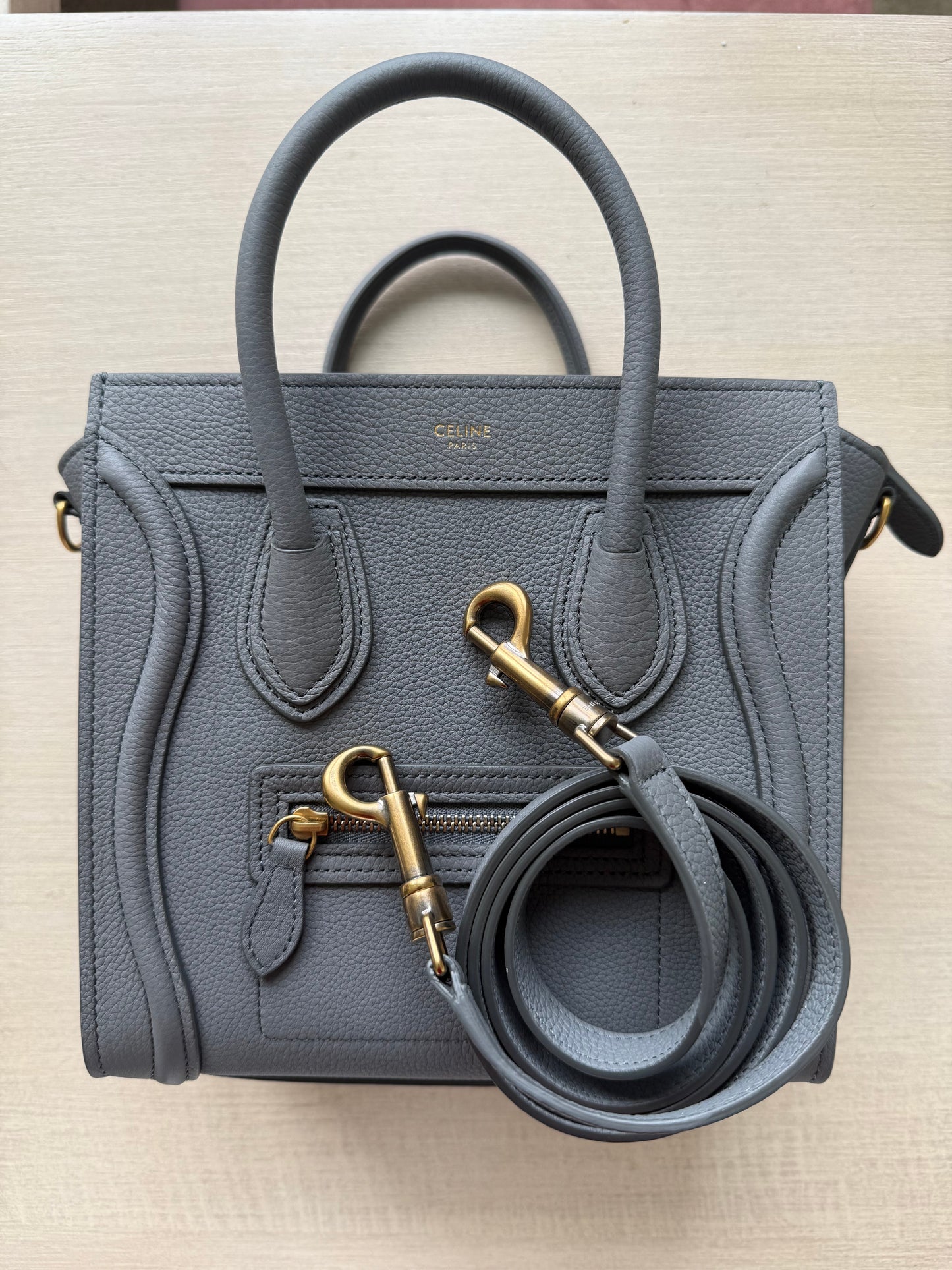 Celine Calfskin Nano Leather Crossbody Bag