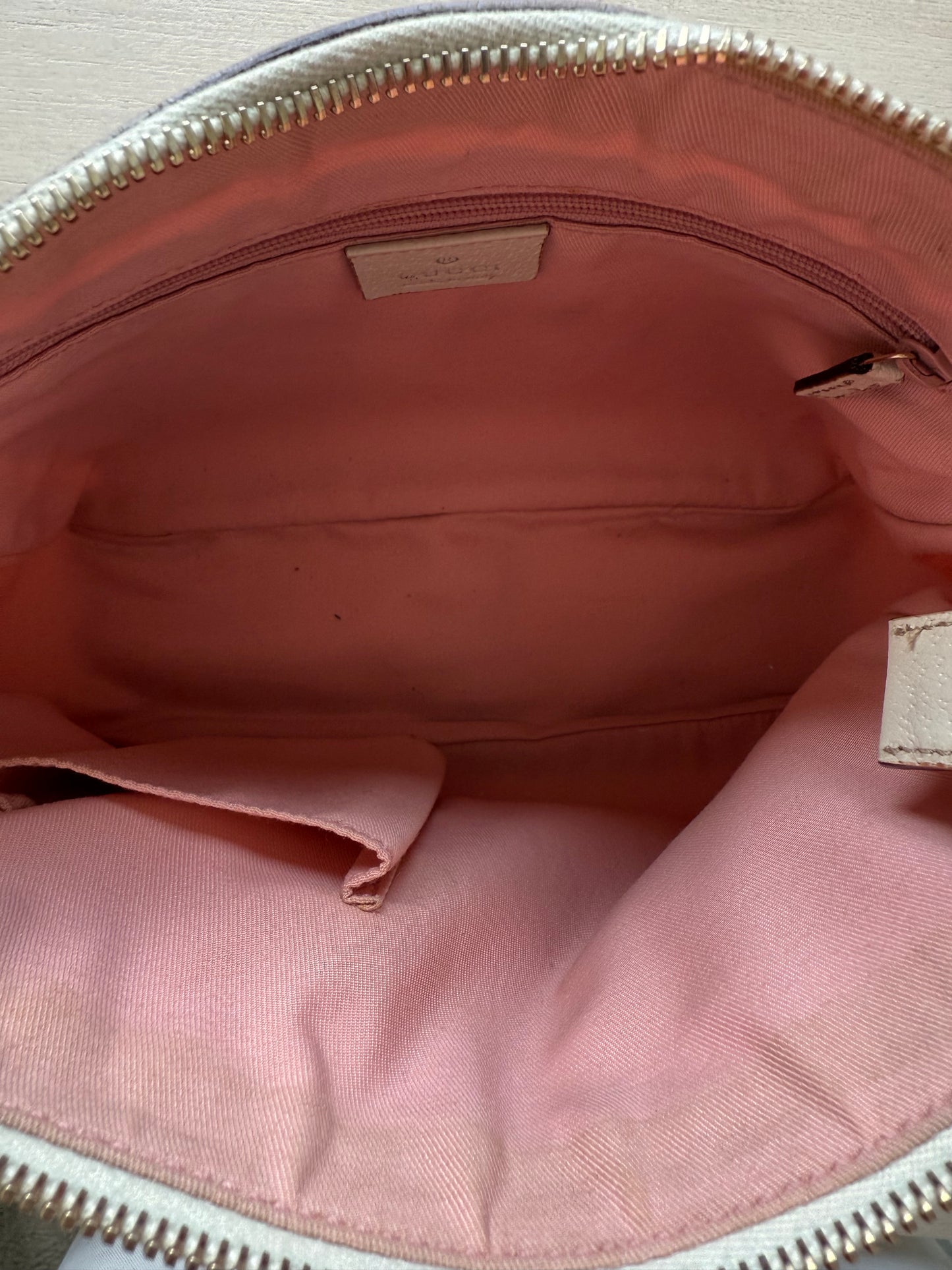 Gucci GG Canvas Pink Hobo Handbag