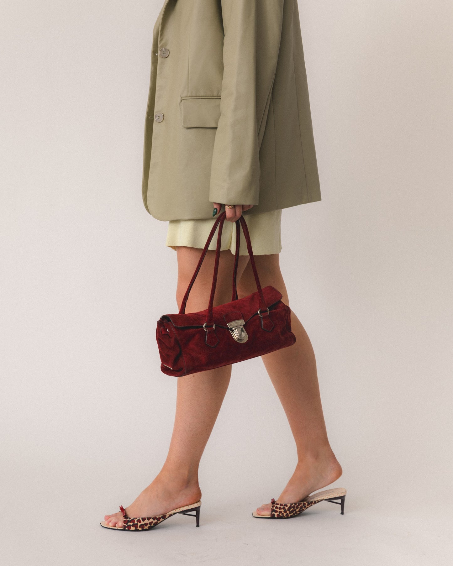 Prada Suede Bowler Bag