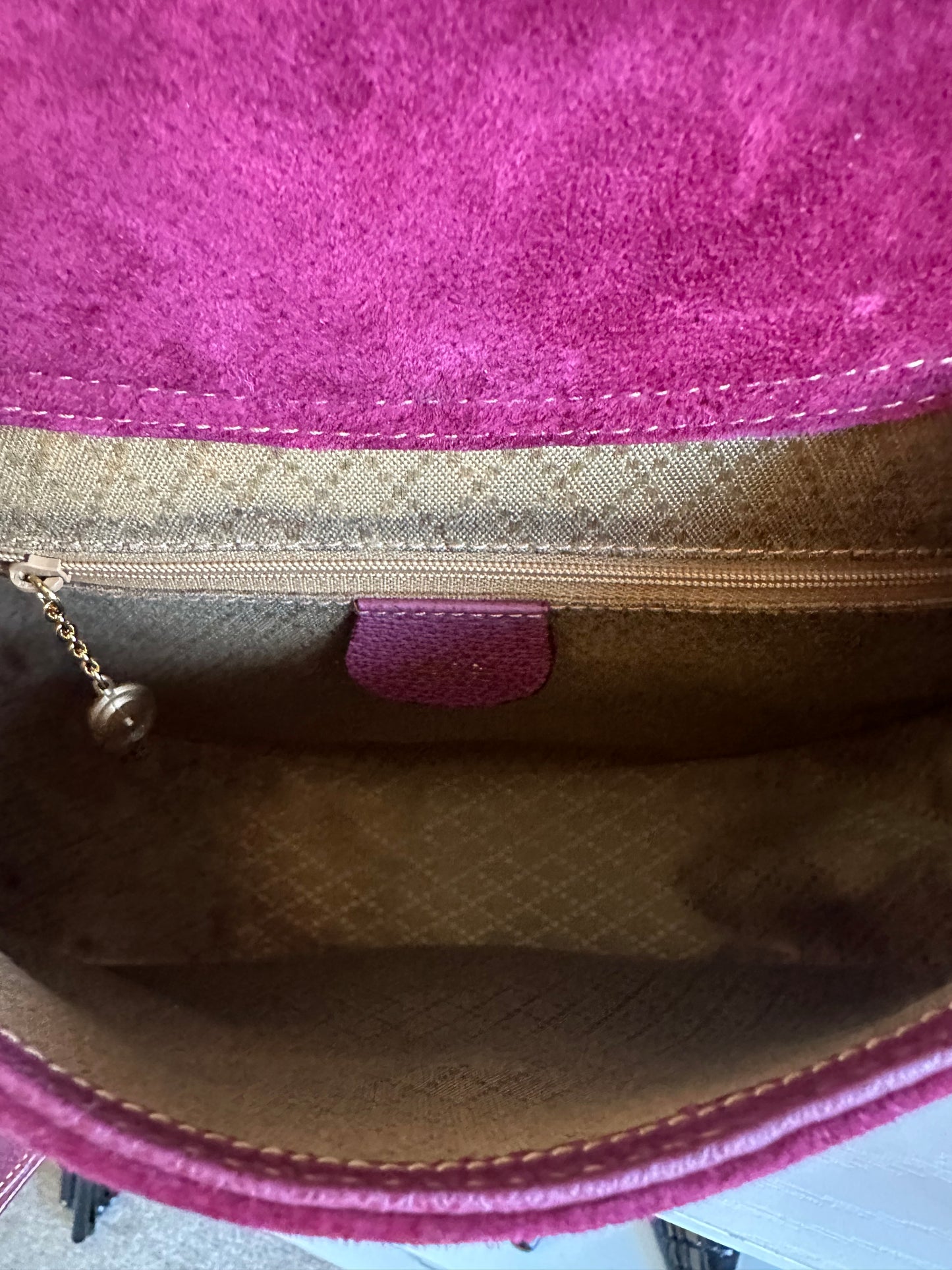 Gucci Horsebit Suede Slingback Bag