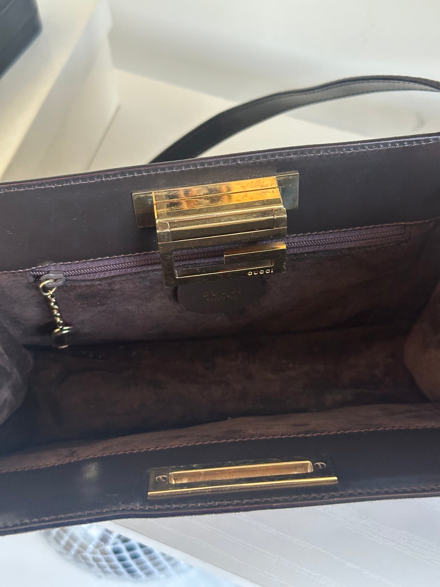Gucci Brown Suede Shoulder Bag