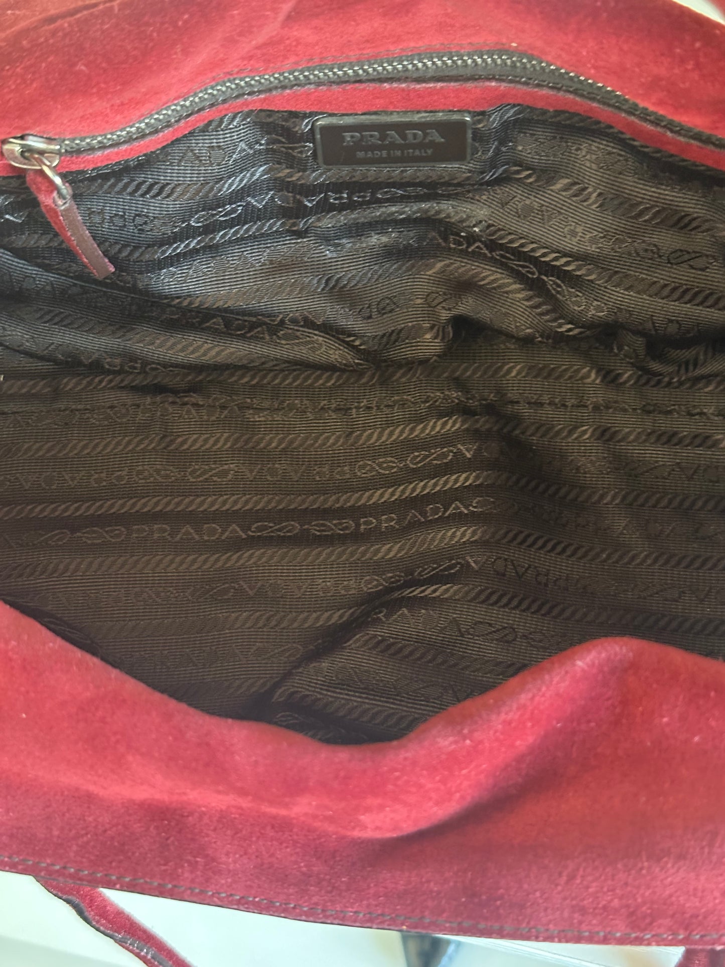 Prada Suede Bowler Bag