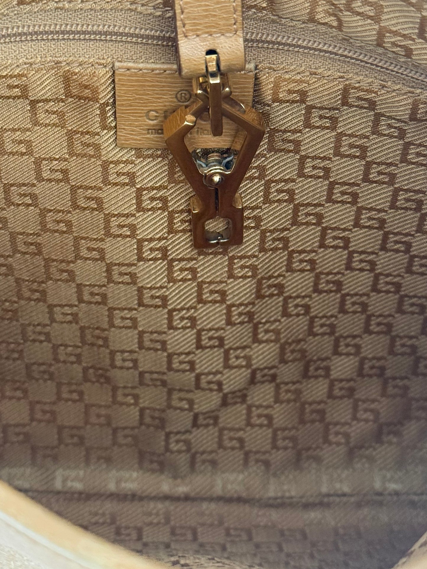 Gucci Bamboo Tan Leather Jackie Bag