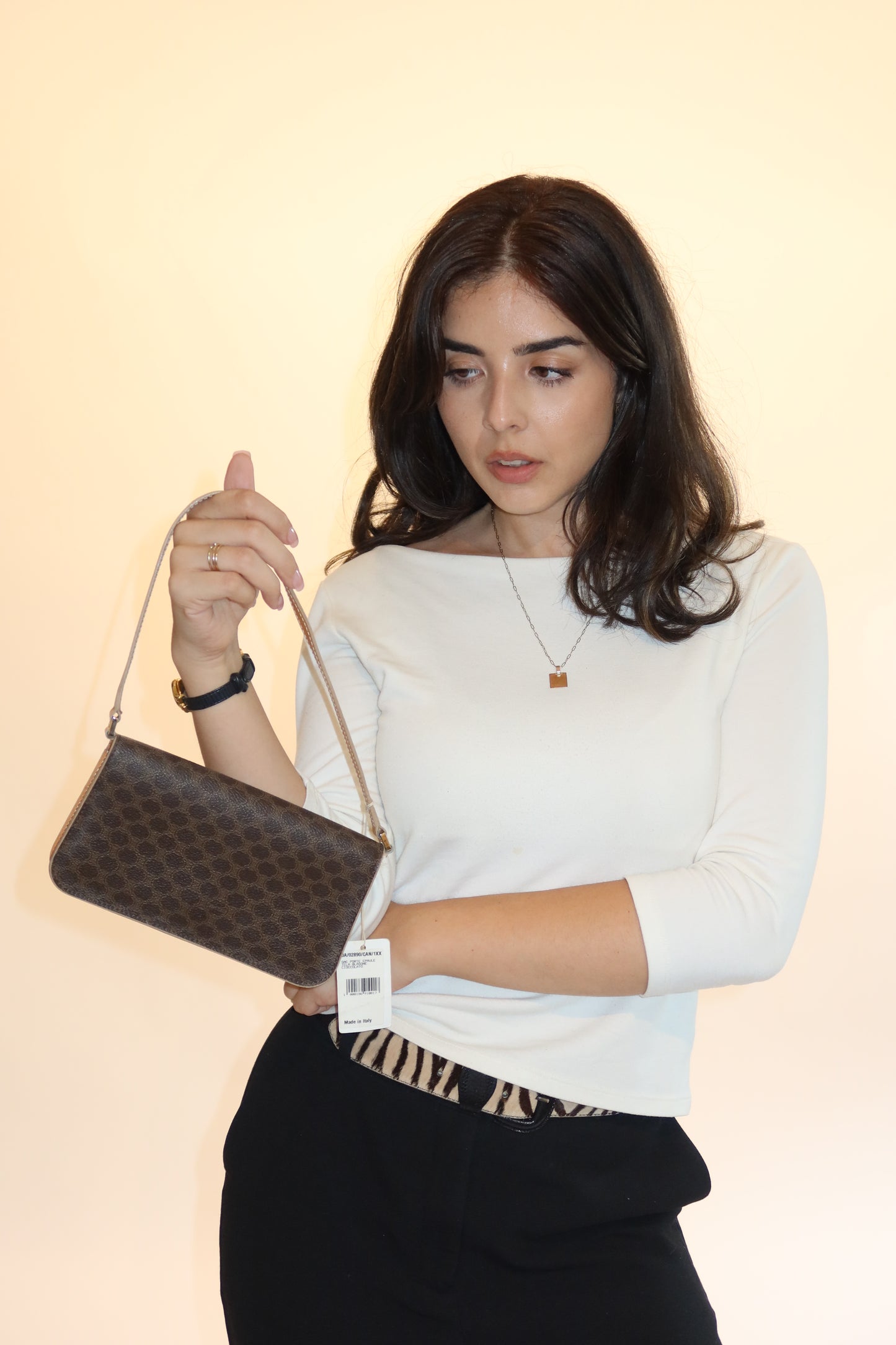 Celine Madacam Triomphe Shoulder Bag