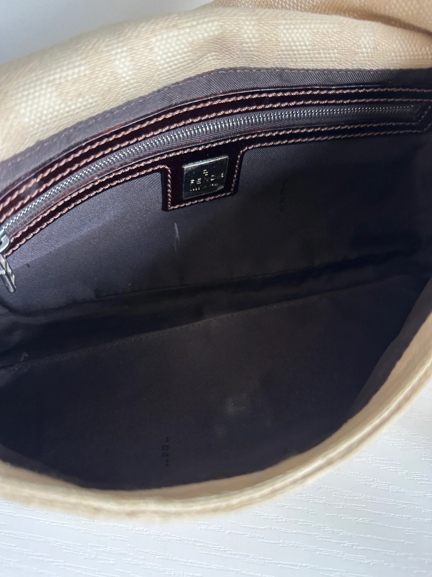 Fendi Zucca Cream Baguette