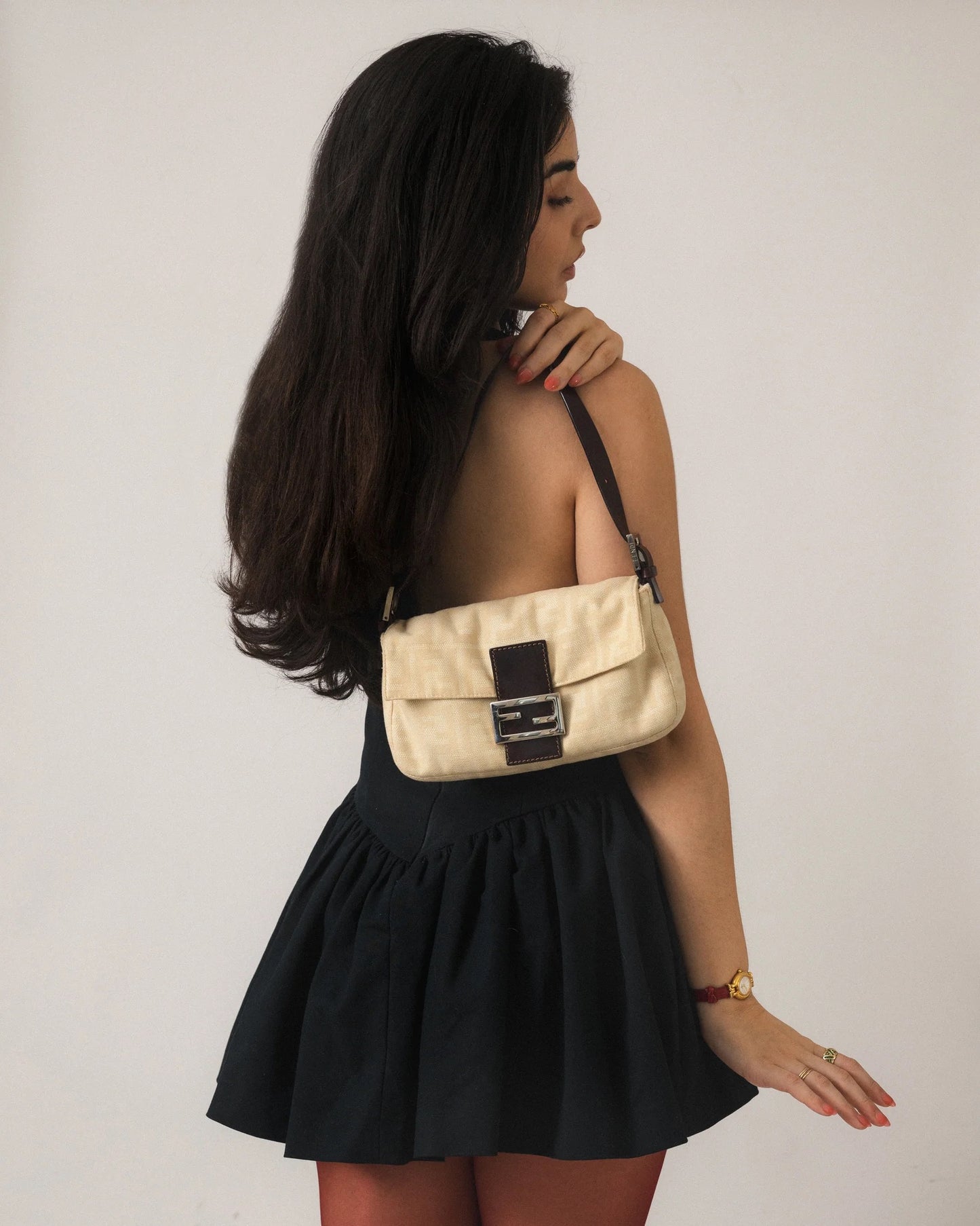 Fendi Zucca Cream Baguette