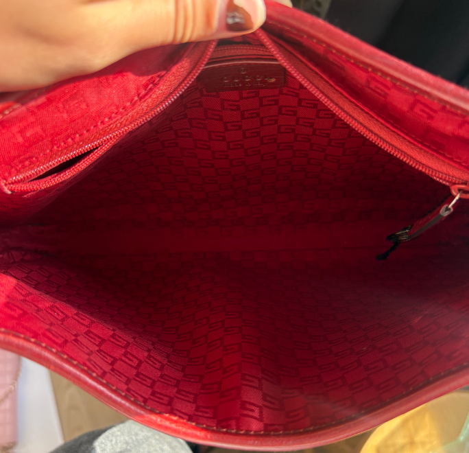 Gucci Leather Jackie Bag in Dark Red/Marroon