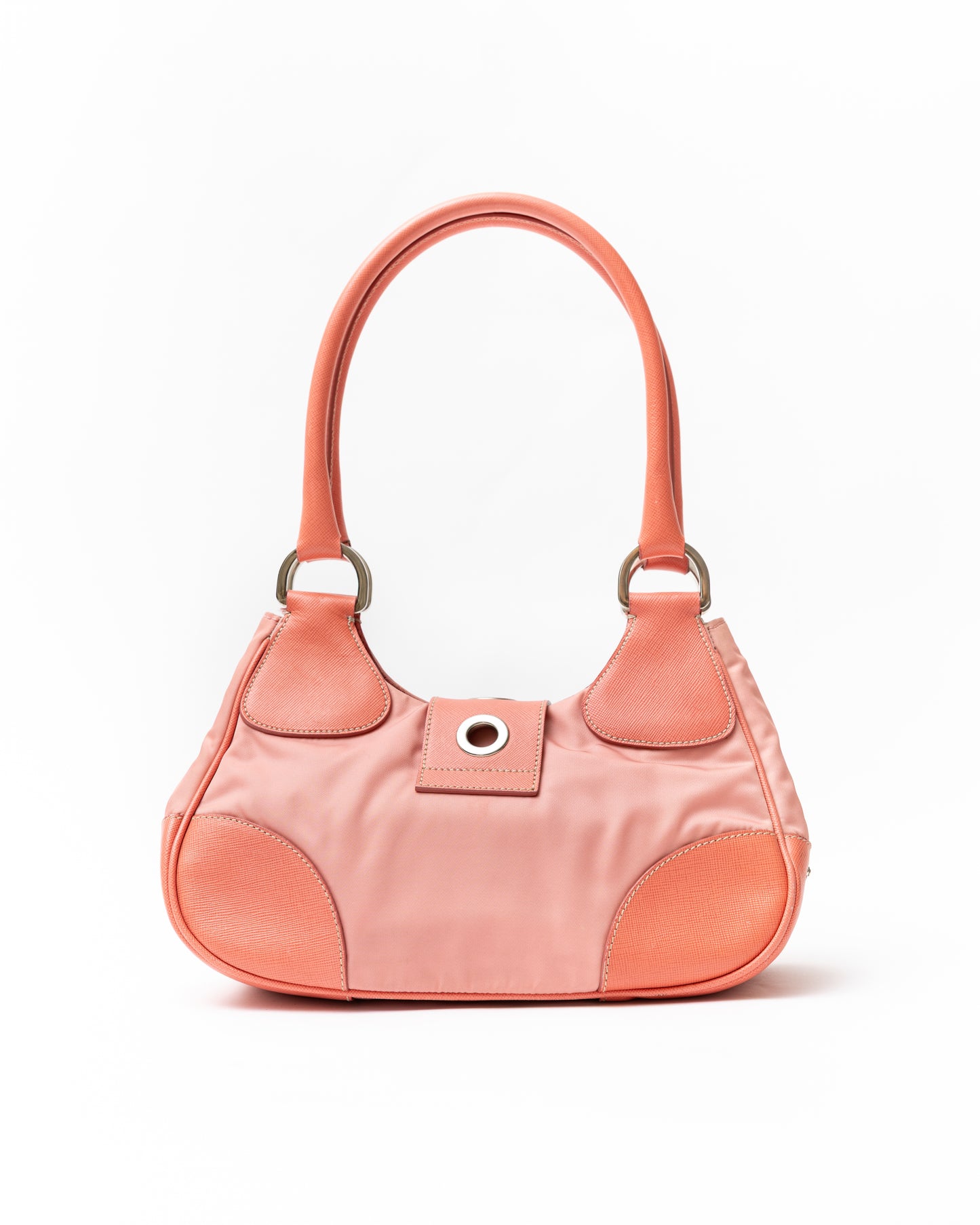 Prada Nylon Buckle Shoulder Bag
