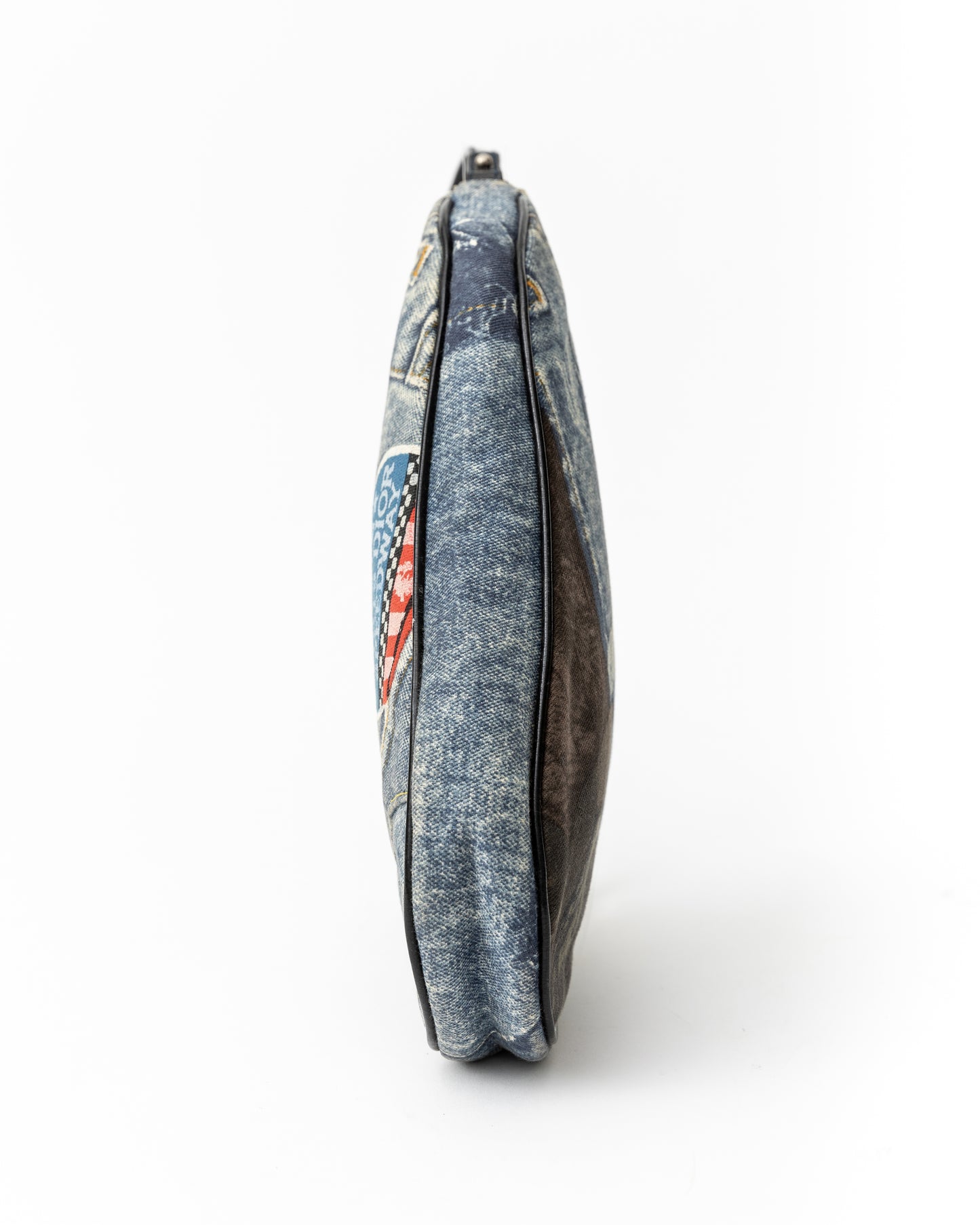 Christian Dior Patchwork Denim Saddle Bag
