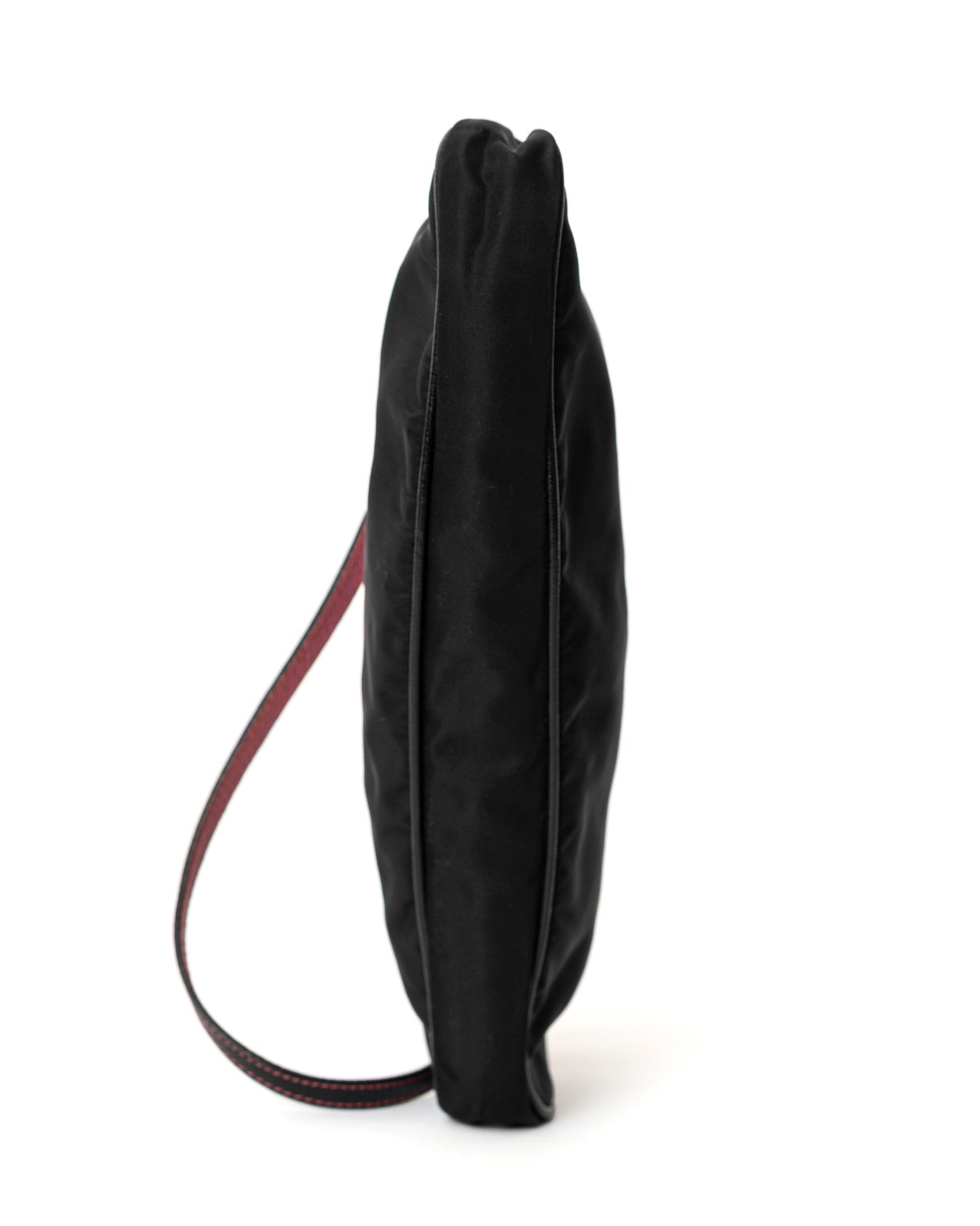 Prada Leather-Trimmed Nylon Baguette