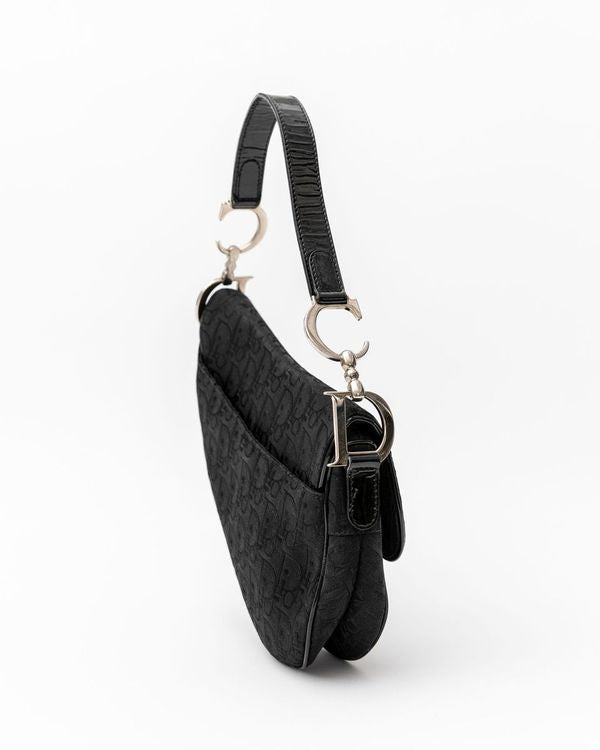 Dior Diorissimo Black Saddle Bag