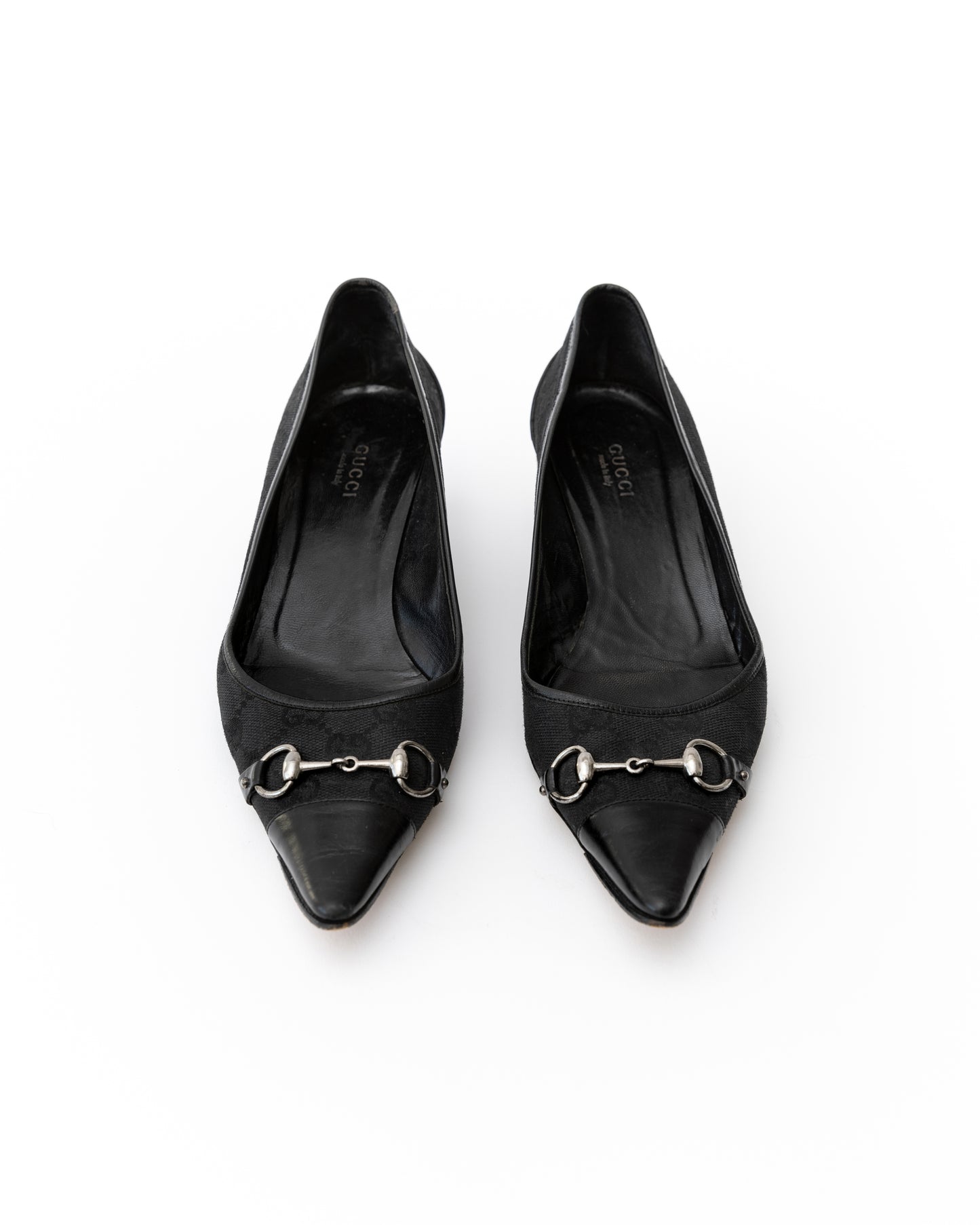 Gucci Monogram Kitten Heels (37.5)