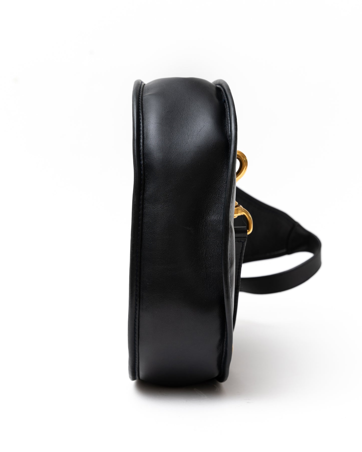 Gucci Horsebit Black Leather Slingback Bag