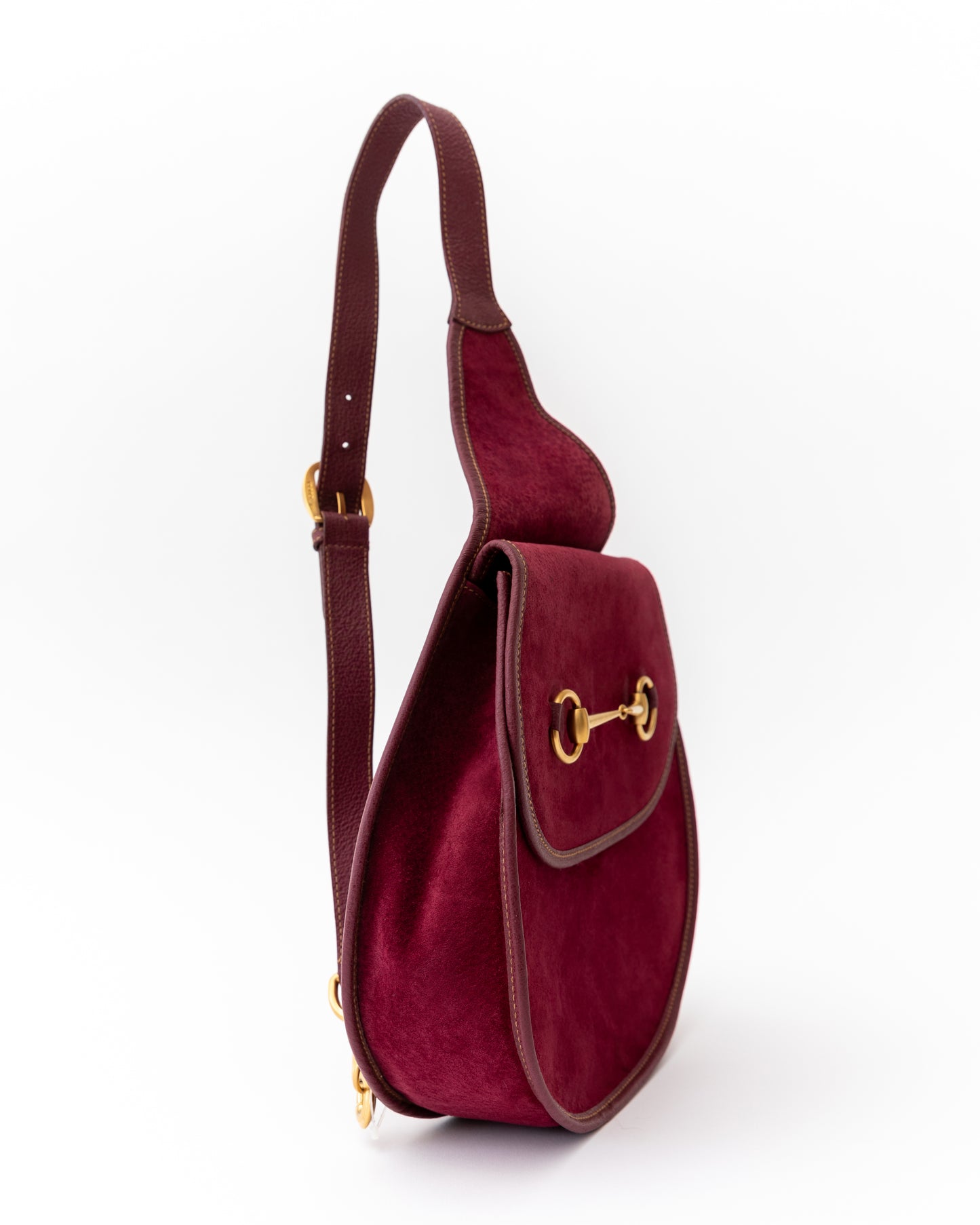 Gucci Horsebit Suede Slingback Bag