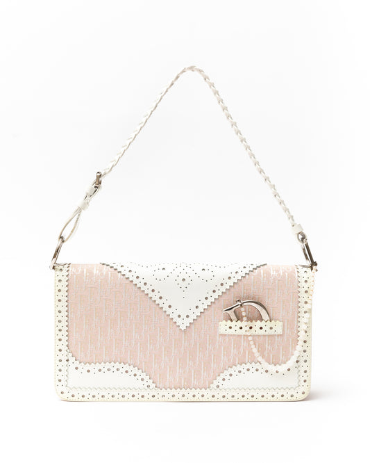 RARE Christian Dior Pearl Charm Monogram Shoulder Bag
