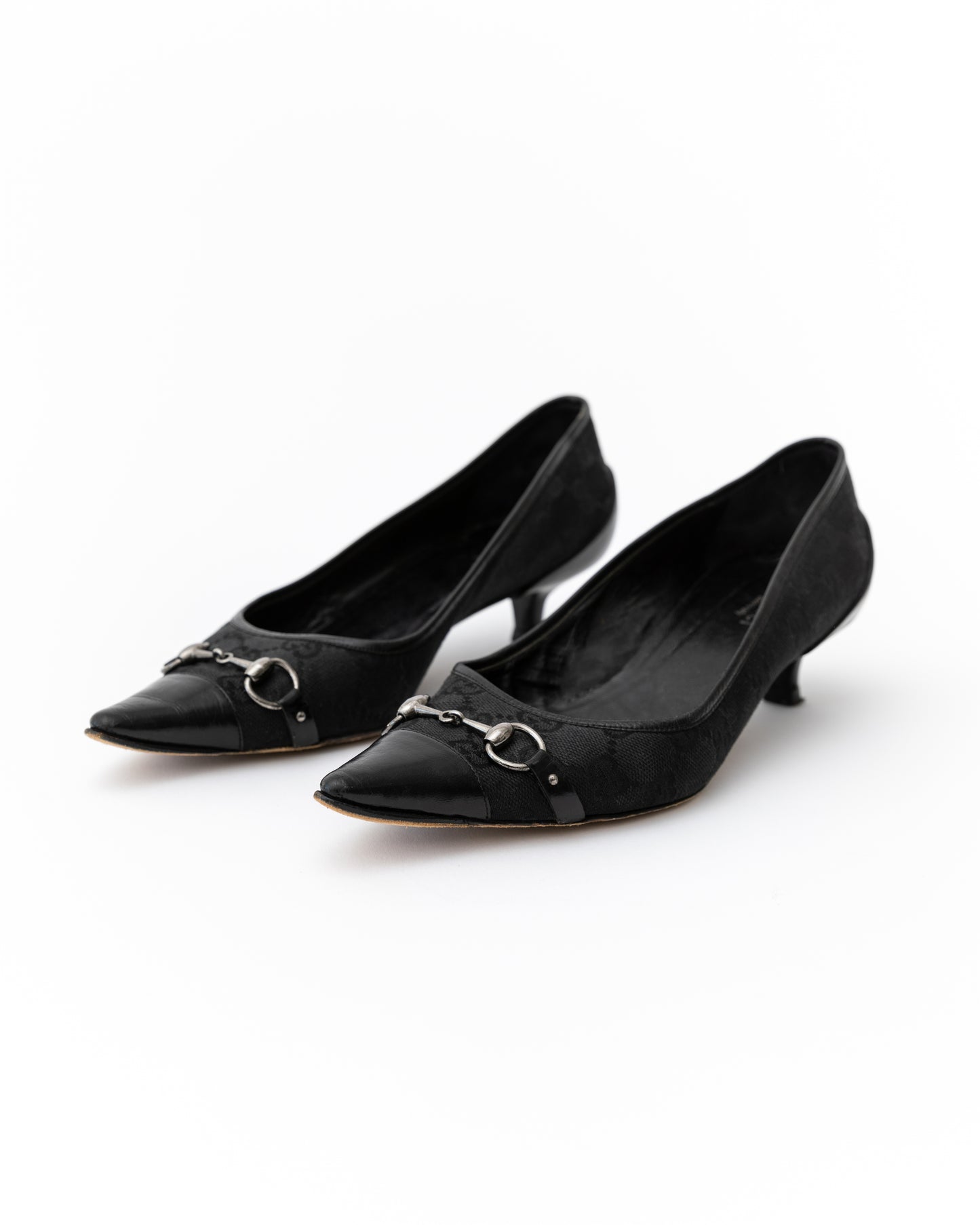 Gucci Monogram Kitten Heels (37.5)