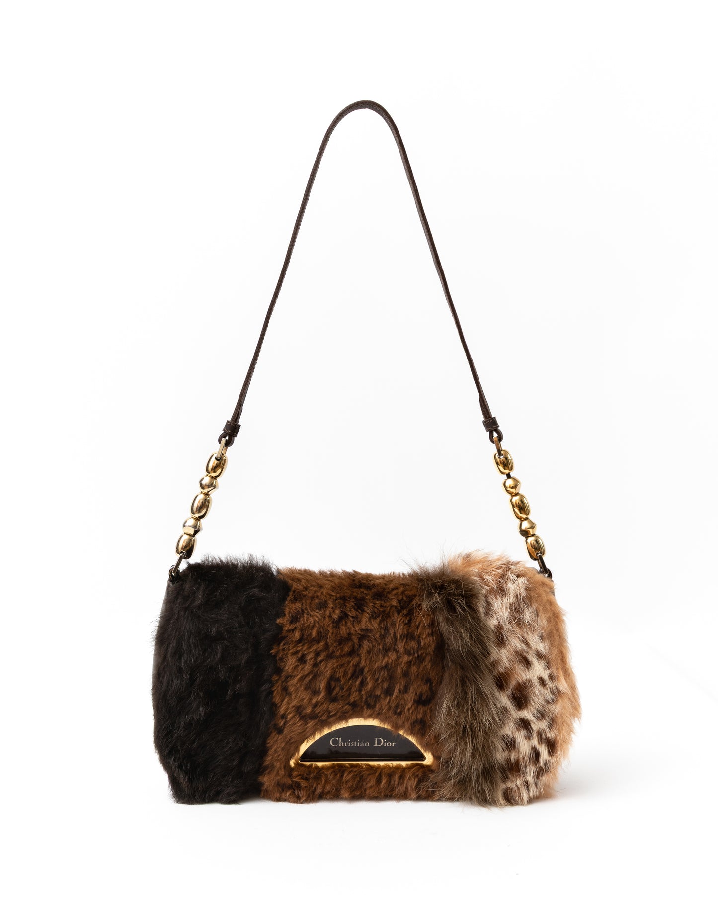 RARE Christian Dior Fur Malice Shoulder Bag