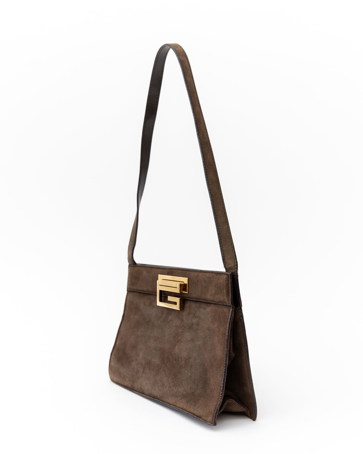 Gucci Brown Suede Shoulder Bag
