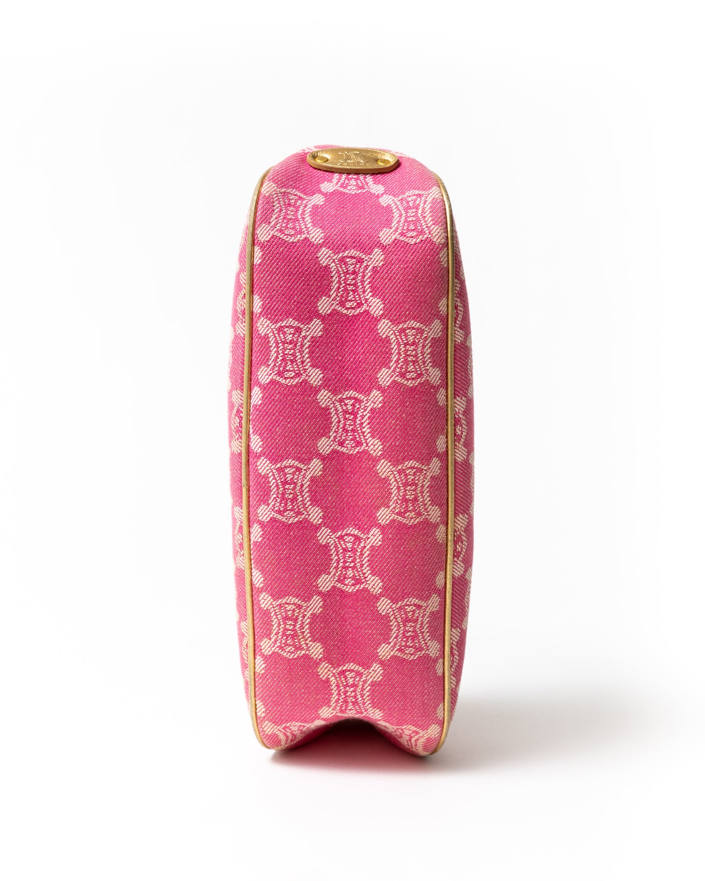 Celine Paris Madacam Canvas Shoulder Bag in Pink
