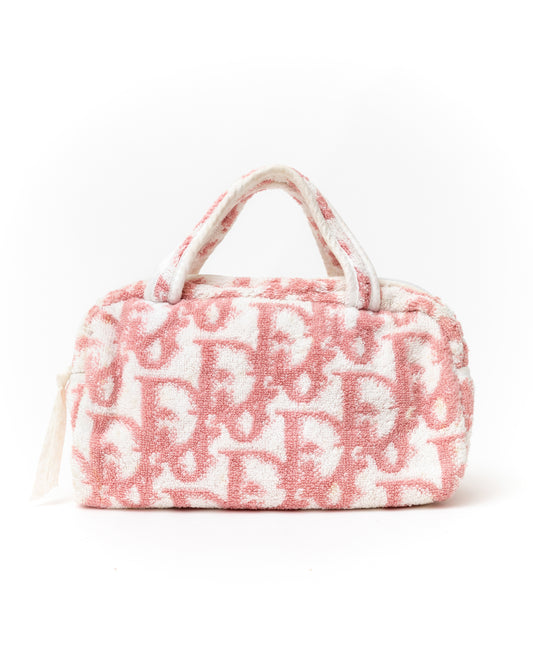 Christian Dior Pink Terrycloth Mini Bag