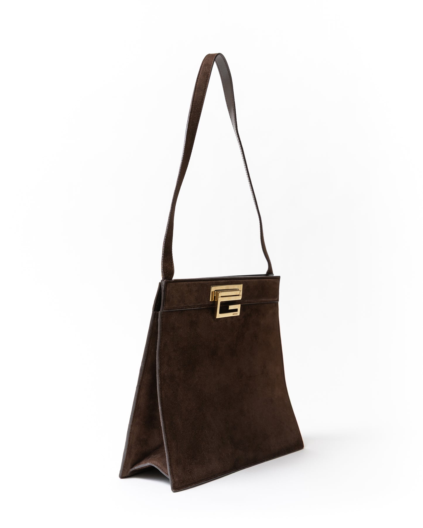Gucci Brown Suede Shoulder Bag