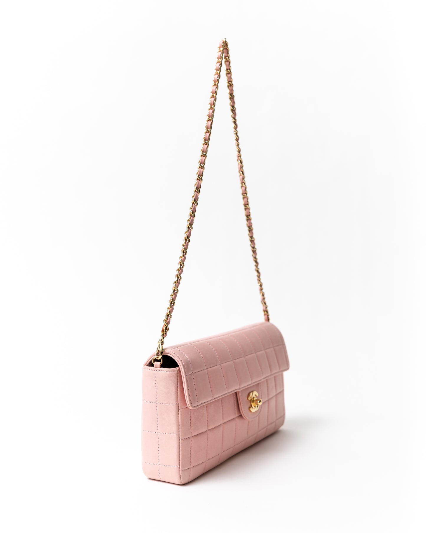 Chanel EW Pink Chocolate Bar Flap Bag