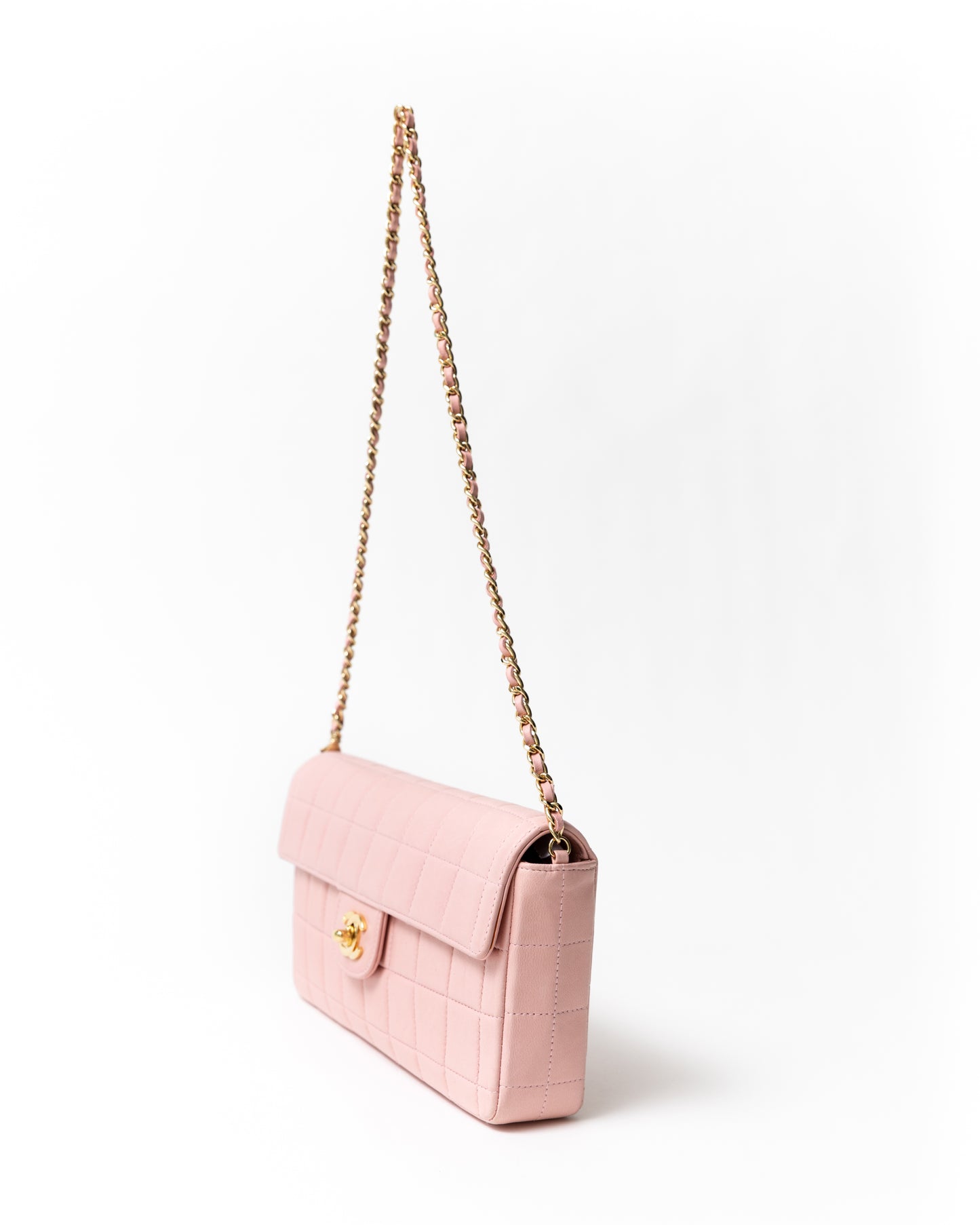 Chanel EW Pink Chocolate Bar Flap Bag