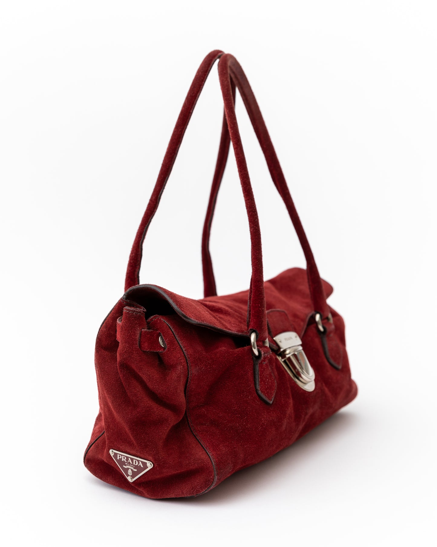 Prada Suede Bowler Bag