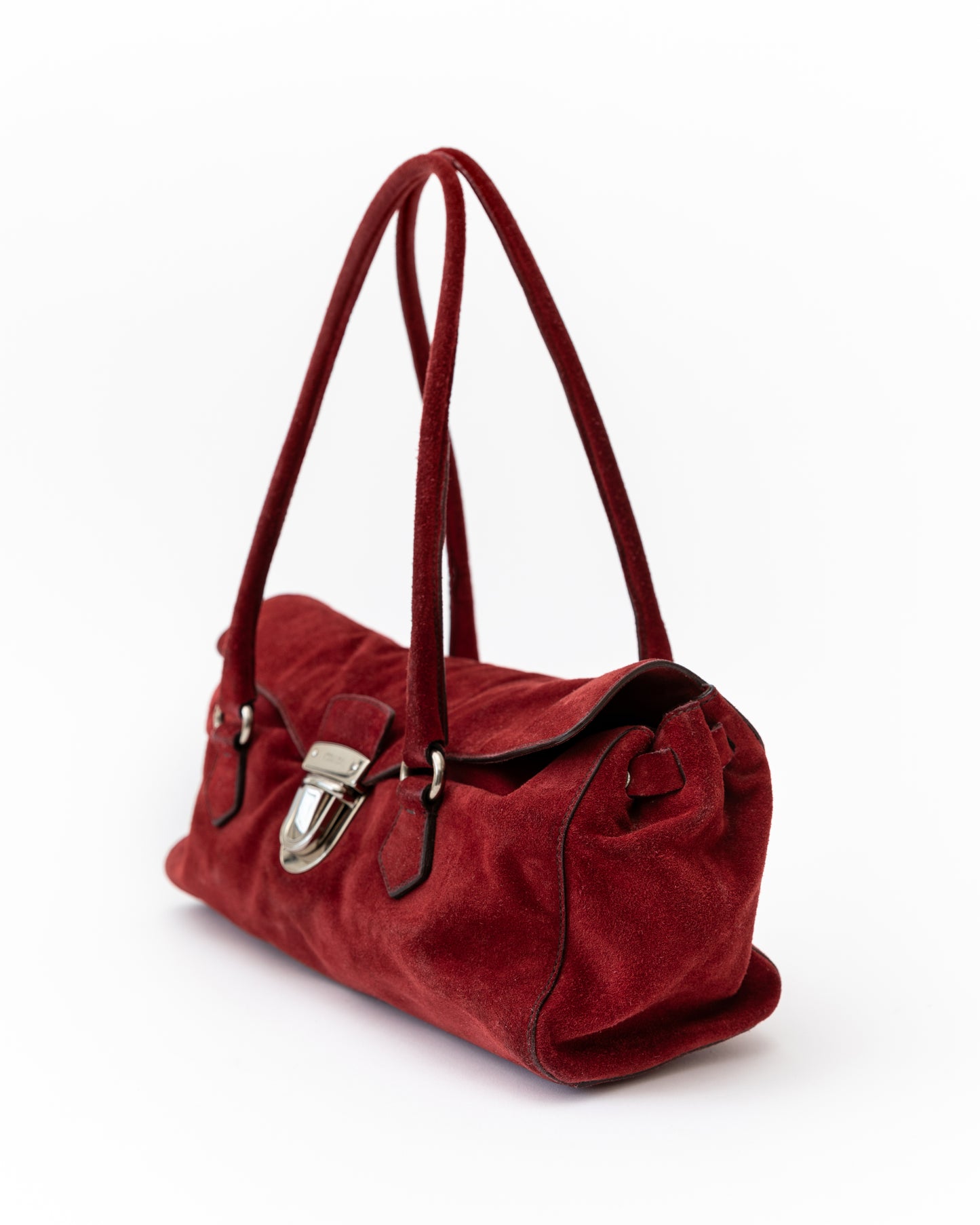 Prada Suede Bowler Bag