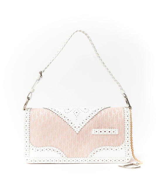 RARE Christian Dior Pink Monogram Pearl Shoulder Bag