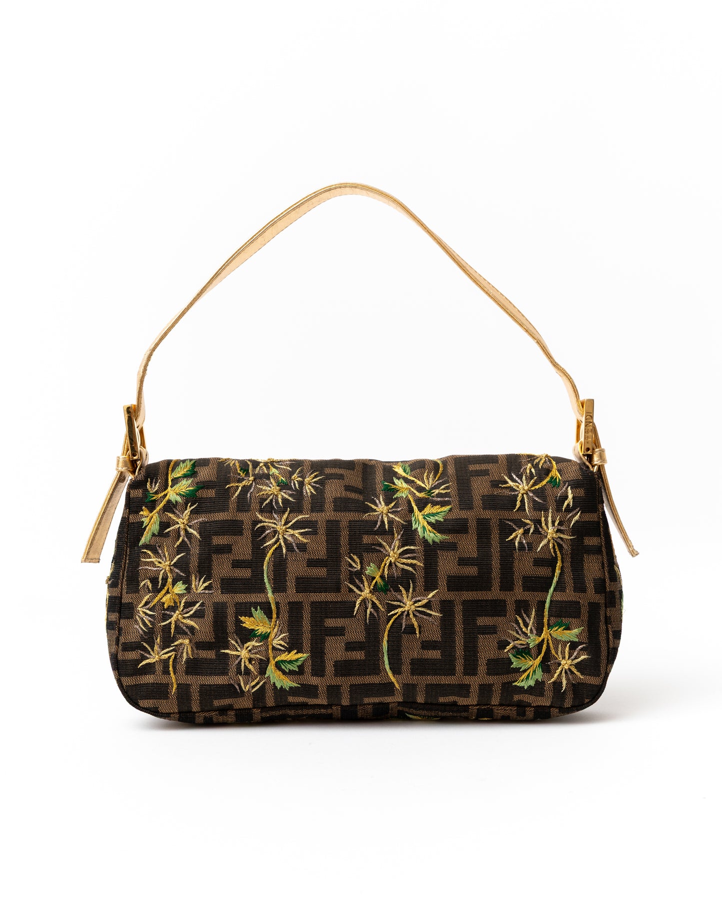 Fendi Embroidered Zucca Baguette