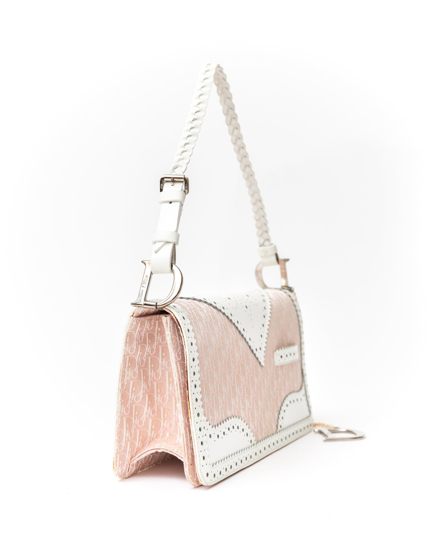 RARE Christian Dior Pink Monogram Pearl Shoulder Bag