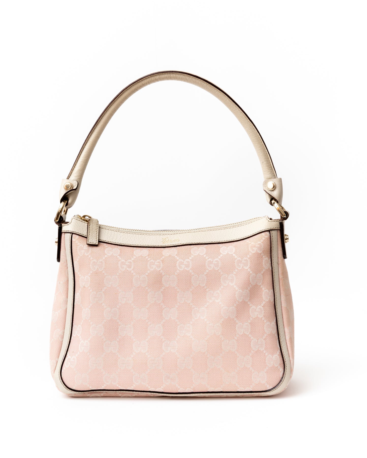 Gucci GG Canvas Pink Hobo Handbag