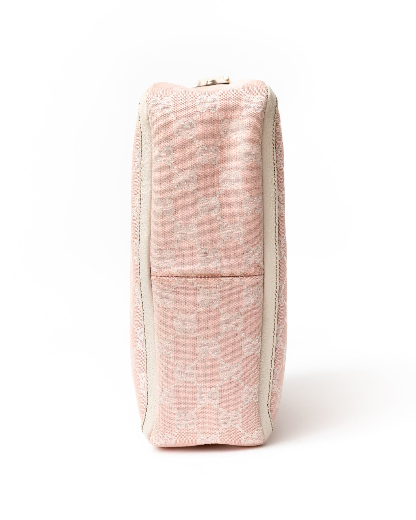 Gucci GG Canvas Pink Hobo Handbag