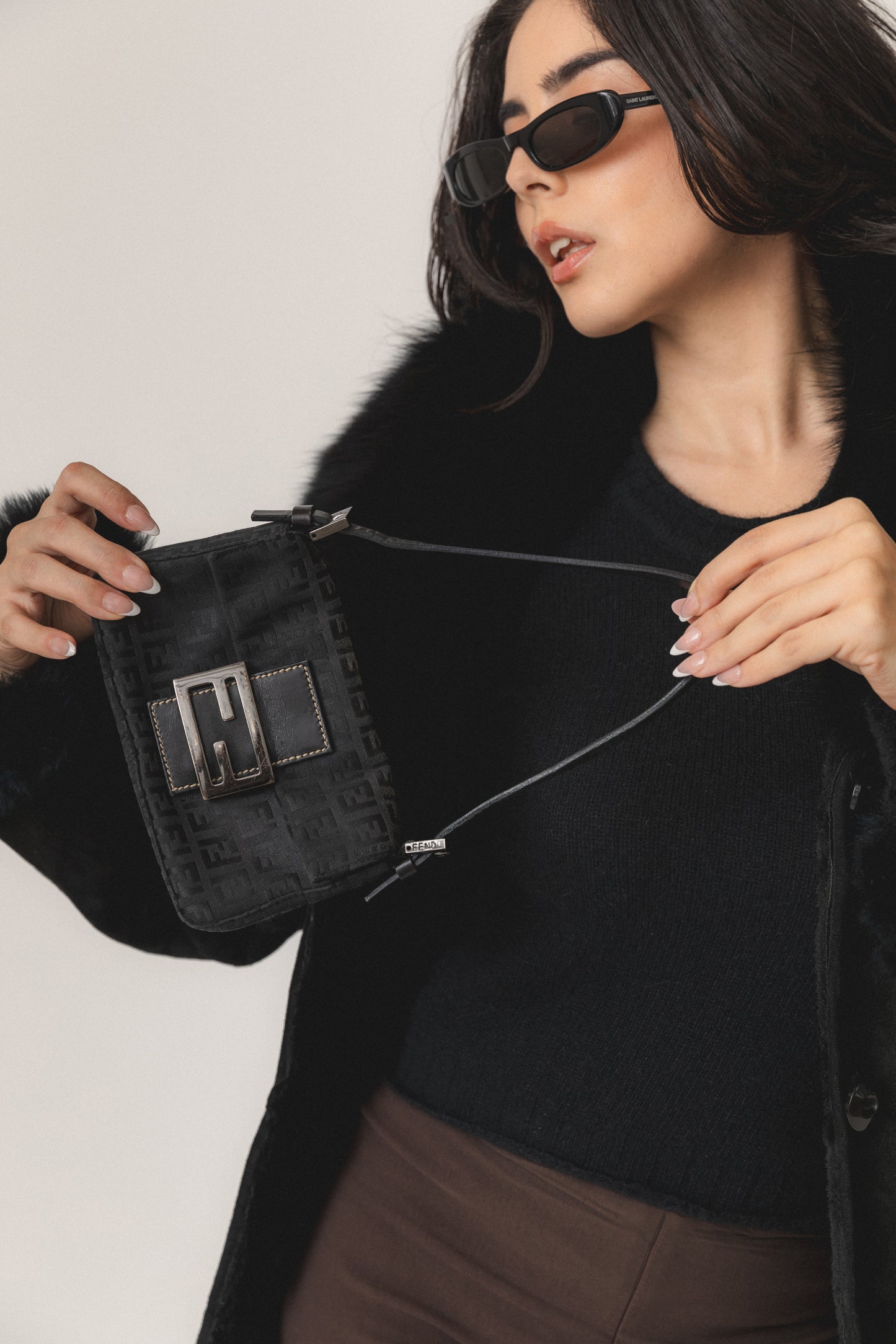 Fendi Zucchino Mini Baguette