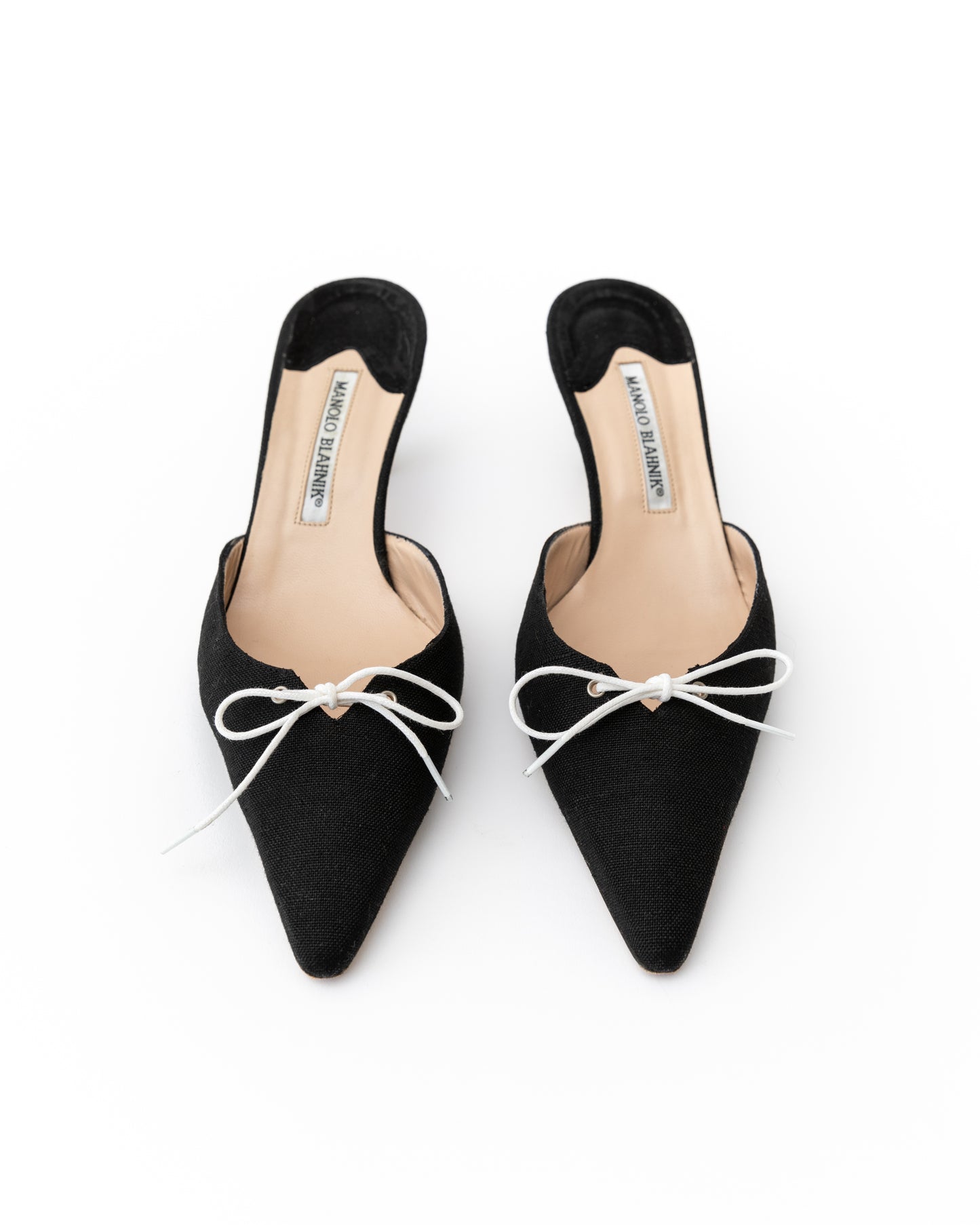 Manolo Blahnik Denim Mules (40)