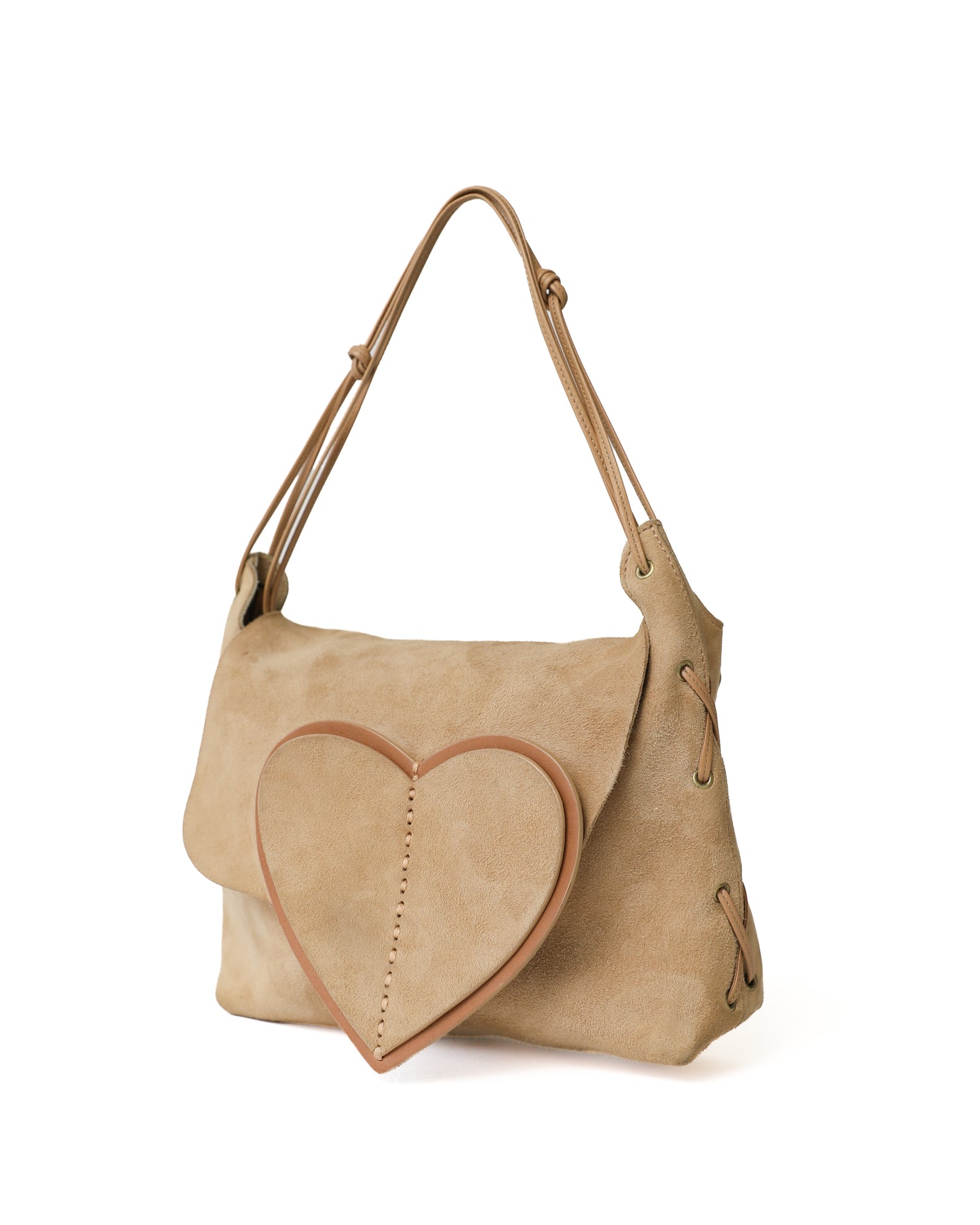 Gucci Beige Suede Heart Bag