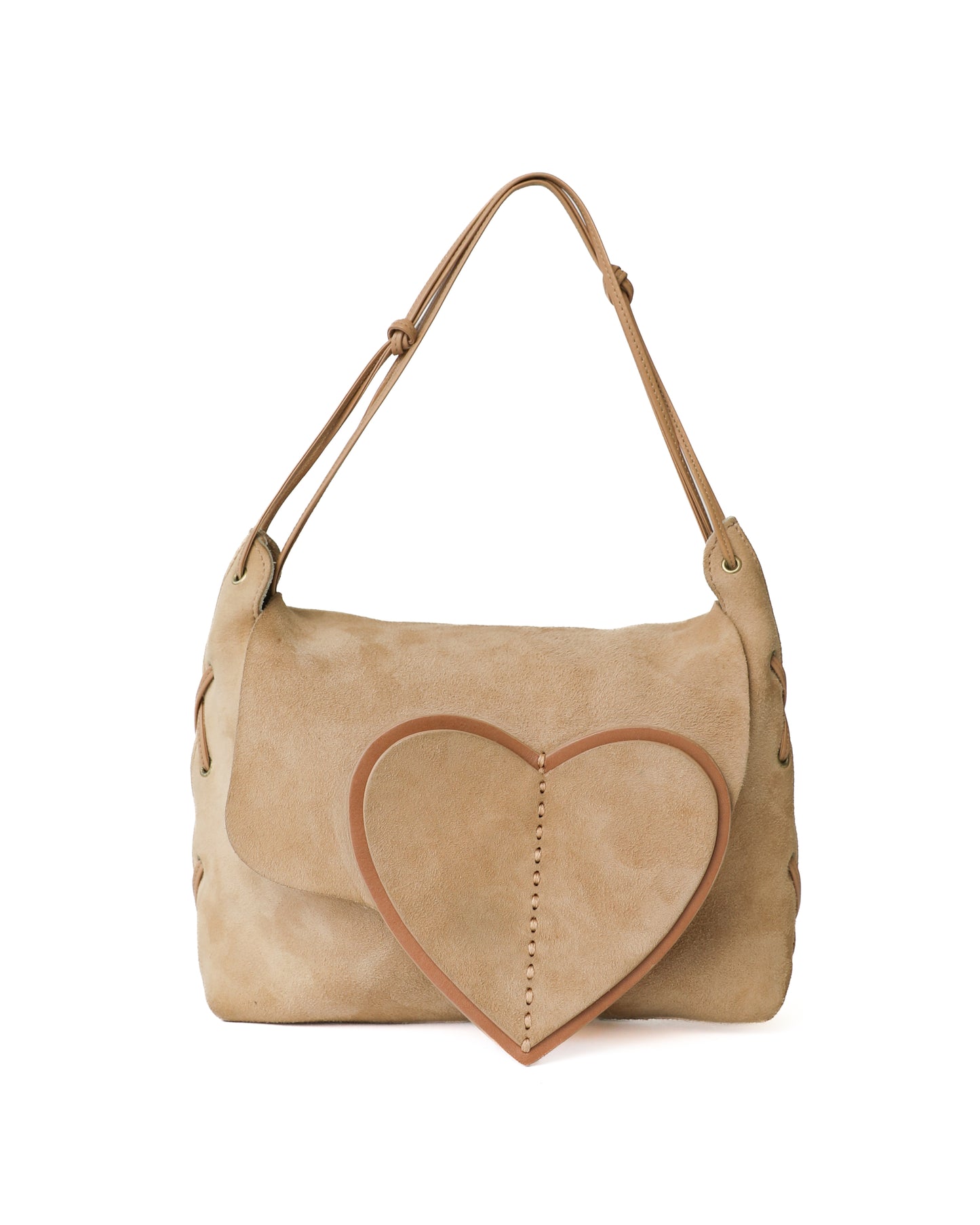 Gucci Beige Suede Heart Bag