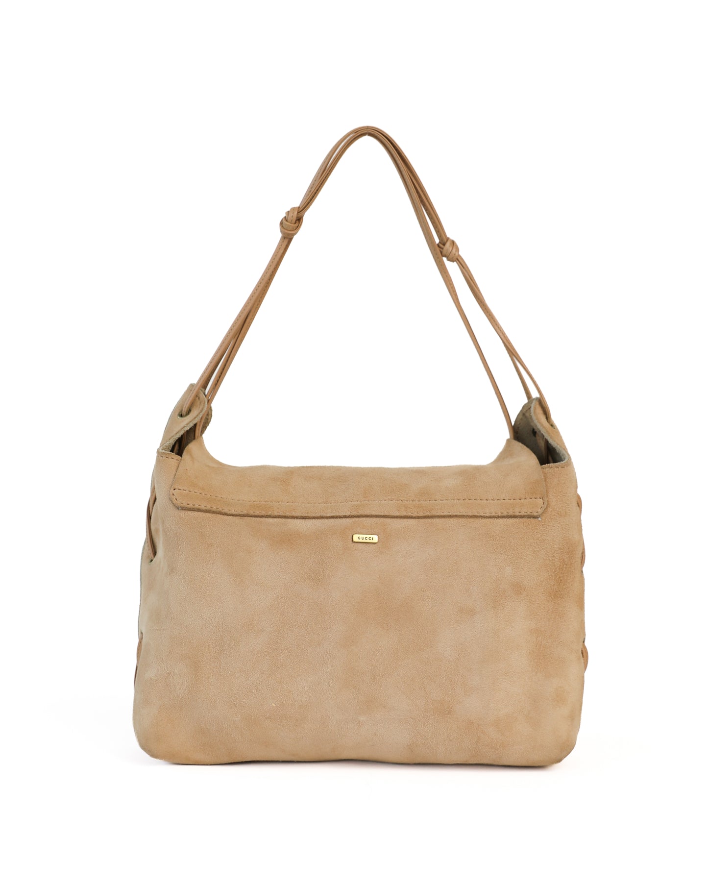 Gucci Beige Suede Heart Bag