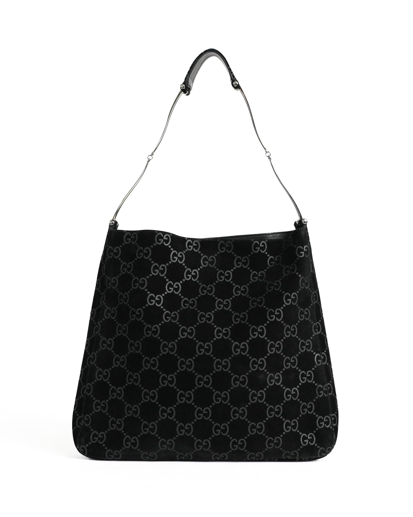 RARE Gucci Tom Ford Slim Horsebit Black Suede Hobo Bag
