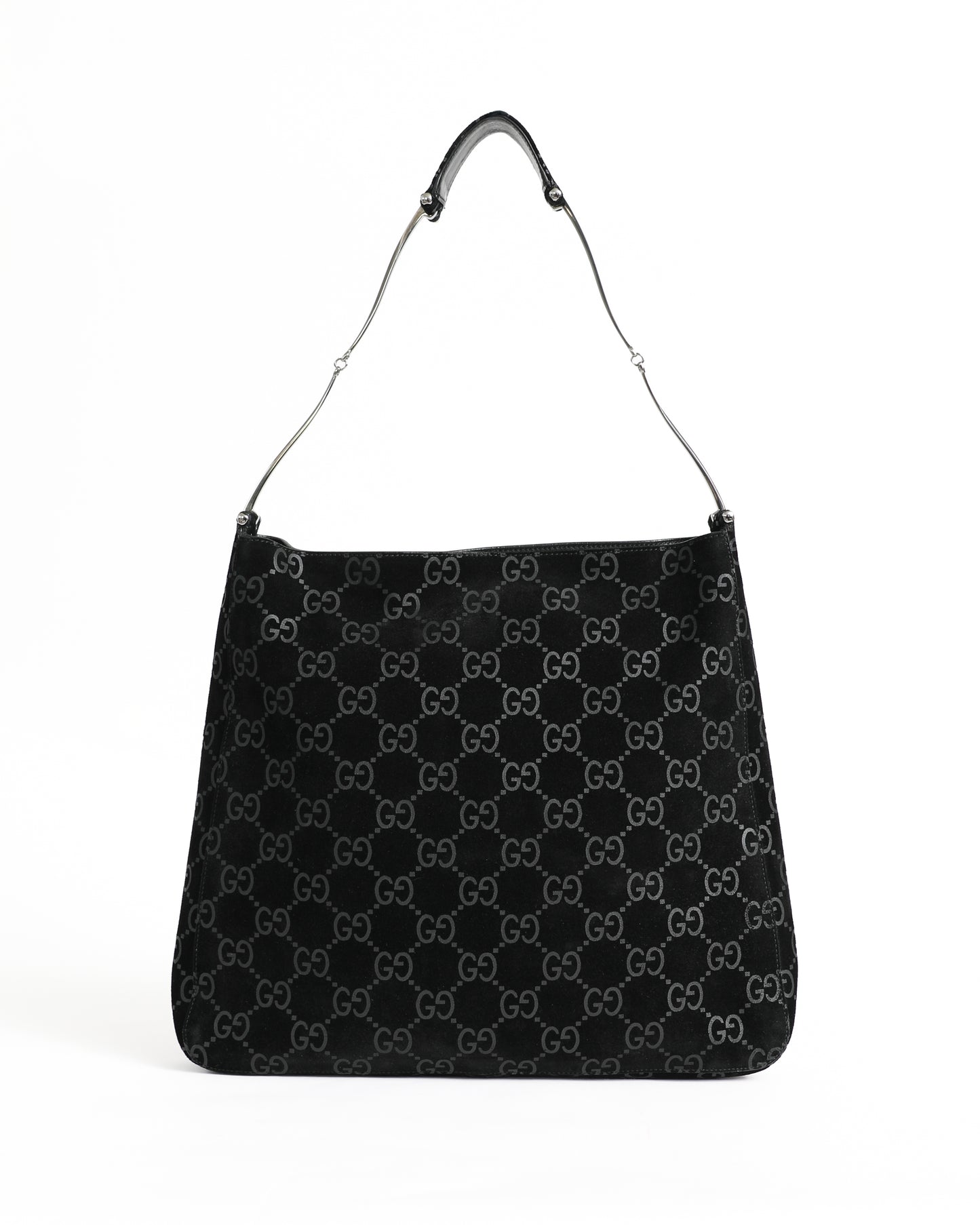 RARE Gucci Tom Ford Slim Horsebit Black Suede Hobo Bag