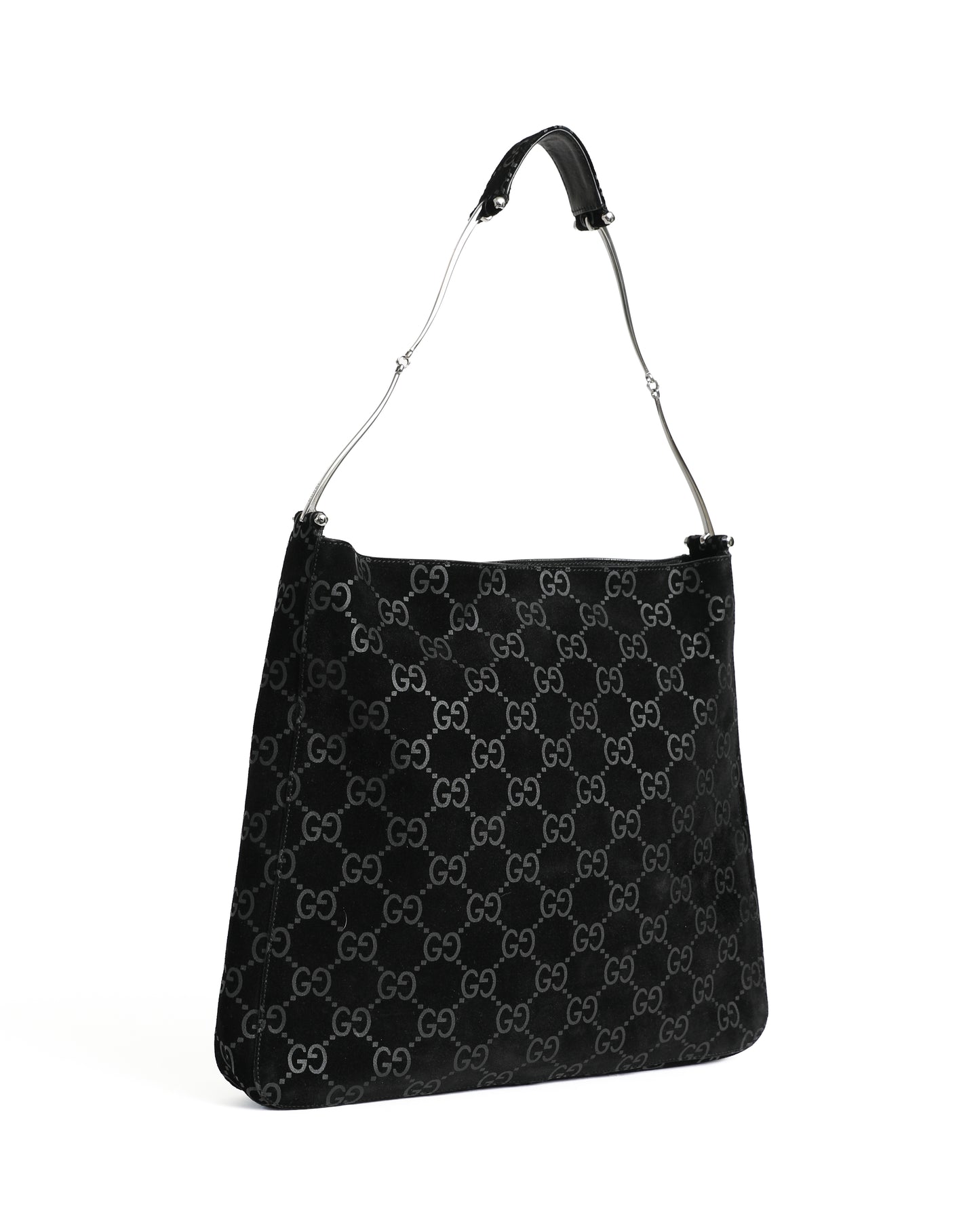 RARE Gucci Tom Ford Slim Horsebit Black Suede Hobo Bag