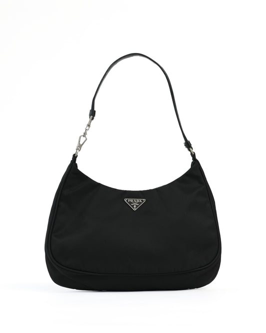Prada Black Nylon Cleo Shoulder Bag